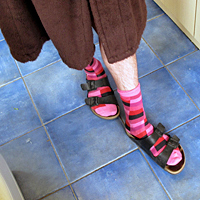 Socks and sandals