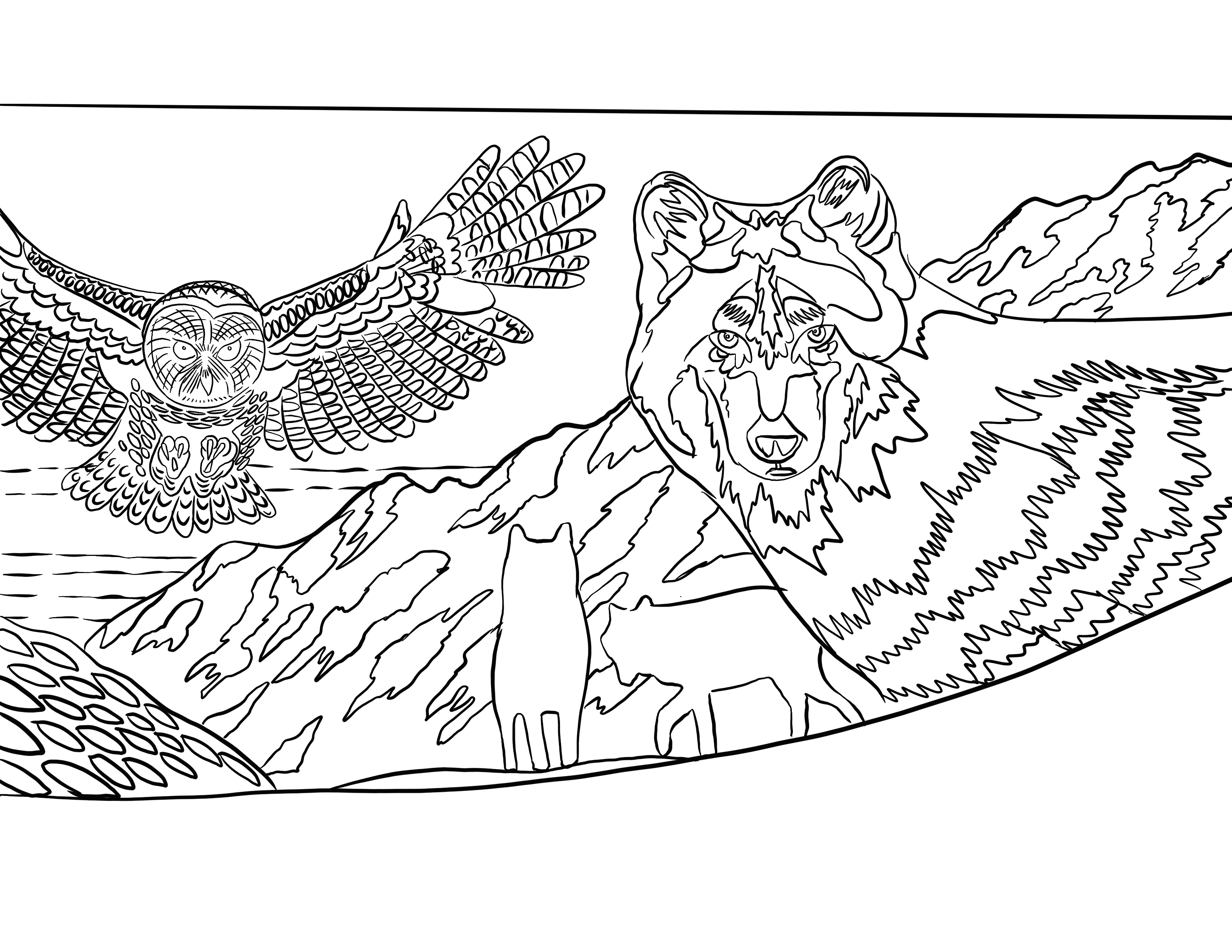 Mexican wolf an d Mexican spotted owl