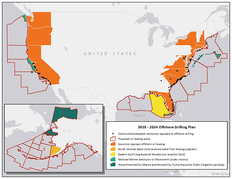 Offshore drilling map