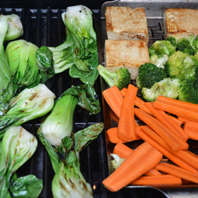 Grilling vegetables