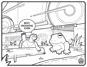 Frog wildlife crossing